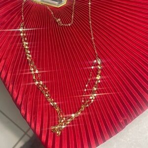 Elegant 14 karat Gold diamond cut Chain Necklace